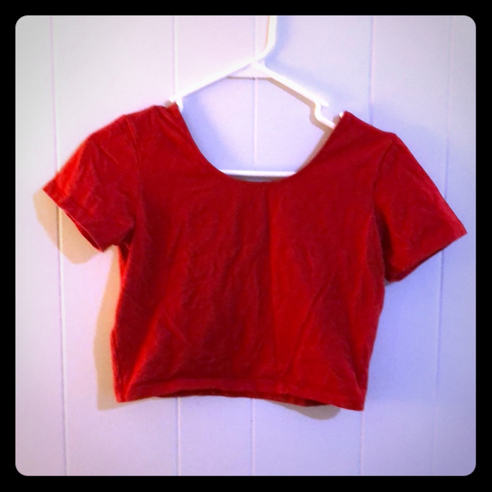 American Apparel Red crop top